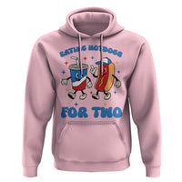 Eating Hotdogs for Two Hoodie Cute Pregnancy Announcement Patriotic 4th Of July