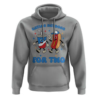 Eating Hotdogs for Two Hoodie Cute Pregnancy Announcement Patriotic 4th Of July