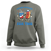 Eating Hotdogs for Two Sweatshirt Cute Pregnancy Announcement Patriotic 4th Of July