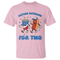 Eating Hotdogs for Two T Shirt Cute Pregnancy Announcement Patriotic 4th Of July
