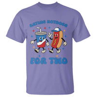Eating Hotdogs for Two T Shirt Cute Pregnancy Announcement Patriotic 4th Of July