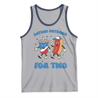 Eating Hotdogs for Two Tank Top Cute Pregnancy Announcement Patriotic 4th Of July