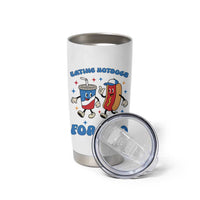 Eating Hotdogs for Two Tumbler Cup Cute Pregnancy Announcement Patriotic 4th Of July