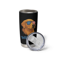 Patriotic Dog 'Merica Tumbler Cup Golden Retriever Sunglasses Funny 4th Of July - Wonder Print Shop
