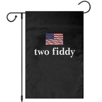 Two Fiddy America 250th Anniversary Minimalist Garden Flag Funny US American Flag Slang 1776 to 2026 Semiquincentennial