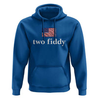 Two Fiddy America 250th Anniversary Minimalist Hoodie Funny US American Flag Slang 1776 to 2026 Semiquincentennial