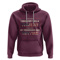 Funny Pronoun Hoodie I Identify As A Threat My Pronouns Are Try Me American Flag - Wonder Print Shop