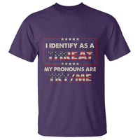 Funny Pronoun T Shirt I Identify As A Threat My Pronouns Are Try Me American Flag - Wonder Print Shop