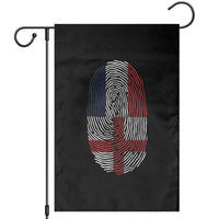 Proud France England Flag Fingerprint DNA Graphic Garden Flag French Anglo English Heritage Roots Dual Patriotism