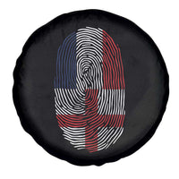 Proud France England Flag Fingerprint DNA Graphic Spare Tire Cover French Anglo English Heritage Roots Dual Patriotism