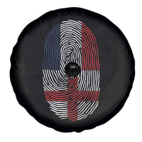 Proud France England Flag Fingerprint DNA Graphic Spare Tire Cover French Anglo English Heritage Roots Dual Patriotism