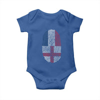 Proud France England Flag Fingerprint DNA Graphic Baby Onesie French Anglo English Heritage Roots Dual Patriotism