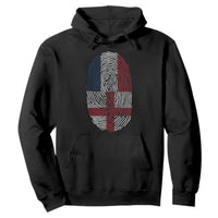 Proud France England Flag Fingerprint DNA Graphic Hoodie French Anglo English Heritage Roots Dual Patriotism