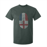 Proud France England Flag Fingerprint DNA Graphic T Shirt For Kid French Anglo English Heritage Roots Dual Patriotism