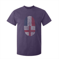 Proud France England Flag Fingerprint DNA Graphic T Shirt For Kid French Anglo English Heritage Roots Dual Patriotism