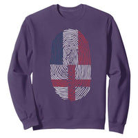 Proud France England Flag Fingerprint DNA Graphic Sweatshirt French Anglo English Heritage Roots Dual Patriotism