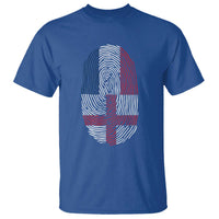 Proud France England Flag Fingerprint DNA Graphic T Shirt French Anglo English Heritage Roots Dual Patriotism