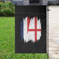 Vintage Grunge France England Flag Brush Stroke Graphic Garden Flag French Anglo English Heritage Pride Match Day