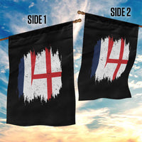 Vintage Grunge France England Flag Brush Stroke Graphic Garden Flag French Anglo English Heritage Pride Match Day