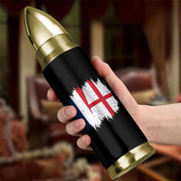 Vintage Grunge France England Flag Brush Stroke Graphic Bullet Tumbler French Anglo English Heritage Pride Match Day
