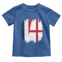 Vintage Grunge France England Flag Brush Stroke Graphic Toddler T Shirt French Anglo English Heritage Pride Match Day