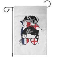 Proud France England Flag Messy Bun Bandana Sunglasses Graphic Garden Flag French Anglo English Heritage Roots Woman