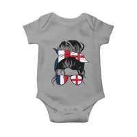 Proud France England Flag Messy Bun Bandana Sunglasses Graphic Baby Onesie French Anglo English Heritage Roots Woman