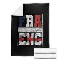 FRA ENG France England Flag Graphic Throw Blanket French English Country Pride