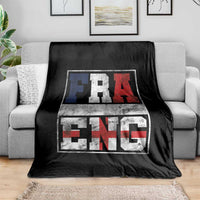 FRA ENG France England Flag Graphic Throw Blanket French English Country Pride