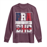 FRA ENG France England Flag Graphic Long Sleeve Shirt French English Country Pride