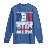 FRA ENG France England Flag Graphic Long Sleeve Shirt French English Country Pride