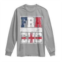 FRA ENG France England Flag Graphic Long Sleeve Shirt French English Country Pride