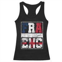 FRA ENG France England Flag Graphic Racerback Tank Top French English Country Pride