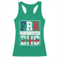 FRA ENG France England Flag Graphic Racerback Tank Top French English Country Pride