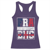 FRA ENG France England Flag Graphic Racerback Tank Top French English Country Pride