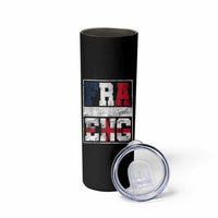 FRA ENG France England Flag Graphic Skinny Tumbler French English Country Pride