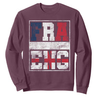 FRA ENG France England Flag Graphic Sweatshirt French English Country Pride