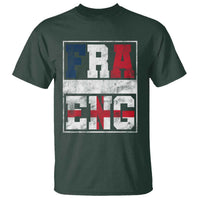 FRA ENG France England Flag Graphic T Shirt French English Country Pride