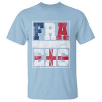 FRA ENG France England Flag Graphic T Shirt French English Country Pride
