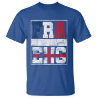 FRA ENG France England Flag Graphic T Shirt French English Country Pride