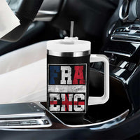 FRA ENG France England Flag Graphic Tumbler With Handle French English Country Pride