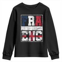 FRA ENG France England Flag Graphic Youth Sweatshirt French English Country Pride