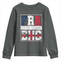 FRA ENG France England Flag Graphic Youth Sweatshirt French English Country Pride