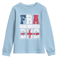 FRA ENG France England Flag Graphic Youth Sweatshirt French English Country Pride
