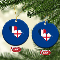 France England Flag Hearts Splatter Graphic Ceramic Ornament Anglo English French Heritage Love Unity
