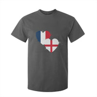 France England Flag Hearts Splatter Graphic T Shirt For Kid Anglo English French Heritage Love Unity
