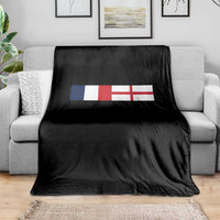 France England Dual Flag Graphic Throw Blanket Anglo English French Heritage Mixed Roots Pride Match Day