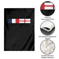 France England Dual Flag Graphic Garden Flag Anglo English French Heritage Mixed Roots Pride Match Day