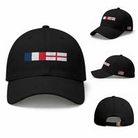 France England Dual Flag Graphic Baseball Cap Anglo English French Heritage Mixed Roots Pride Match Day