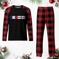 France England Dual Flag Graphic Plaid Pajama Set Anglo English French Heritage Mixed Roots Pride Match Day